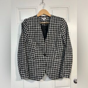 Bar III Houndstooth Tweed Blazer Size 12